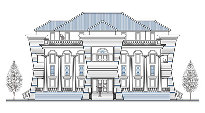 Modern classic house 022 architect architecture balance classic design drawing facade greek home house inspiration modern neoclassic proportion roman scale symmetrical technical unity vector
