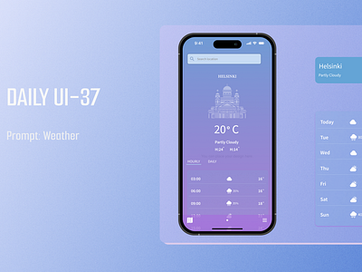 Daily UI-037-weather 037 daily ui challenge dailyui ui ui design weather