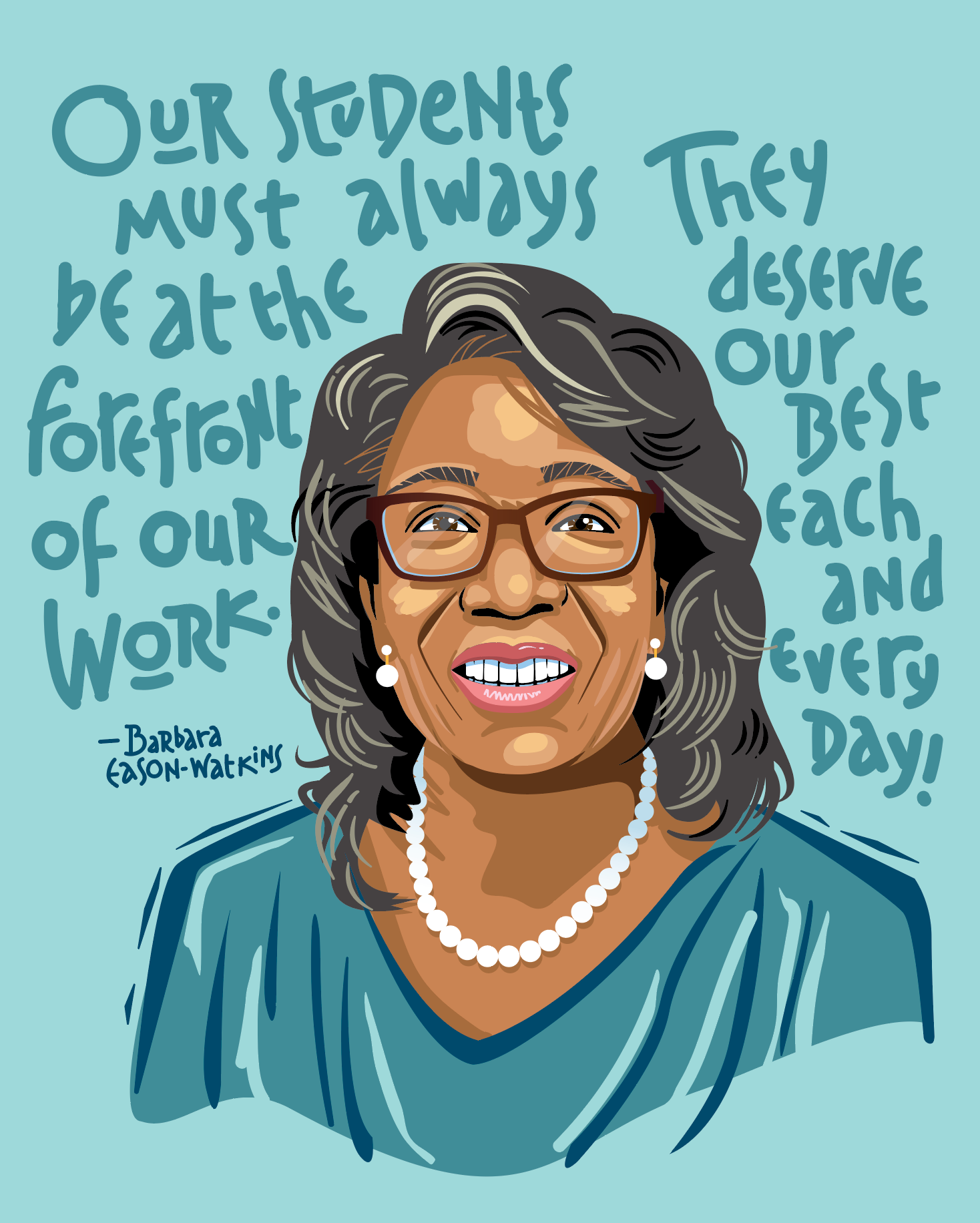 Black Educator Presentation portrait black likeness people portrait vector