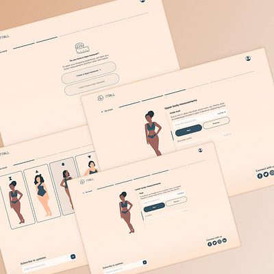 AI Fashion Ecommerce Dashboard ai bot cloth sizing fashion illustration onbaording registration shopping