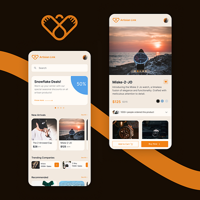 Artisian Link || Mobile App UI app app design app ui appdesign appui art branding design e commerce figma logo ui ux