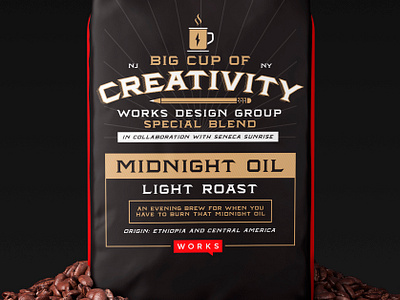 Big Cup of Creativity branding coffee cup design packaging