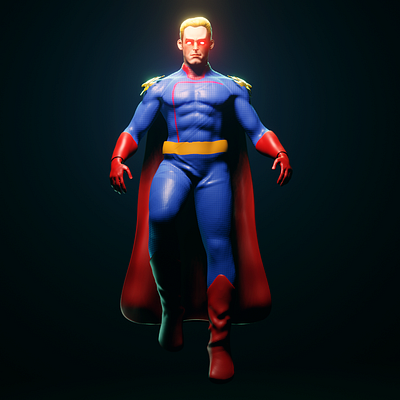 Homelander 3d 3d design animation blender character design game art maya