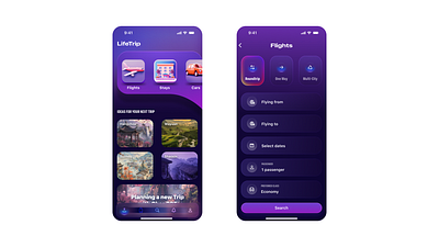 visual design exercises-ios traveling app