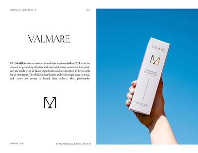 VALMARE BEAUTY - REBRANDING PACKAGING DESIGN brand identity branding graphic design illustrator logo packaging design photoshop print design redesign