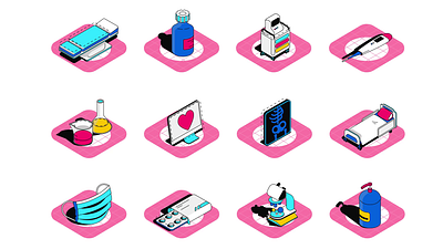 Medicine 2D Icons Animation 2d 2d animation animation checkup clinic doctor fake 3d flat healthcare hospital icons icons animation illustration medical care medical technology medicine motion patient services treatment