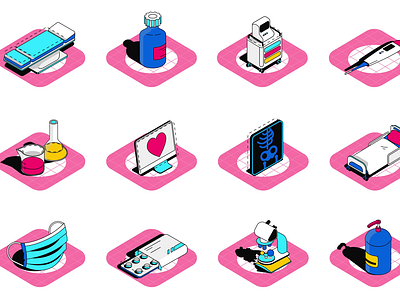 Medicine 2D Icons Animation 2d 2d animation animation checkup clinic doctor fake 3d flat healthcare hospital icons icons animation illustration medical care medical technology medicine motion patient services treatment