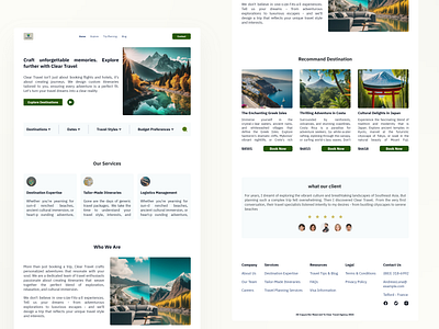 Clear Travel Agency agency agency ui design agency website design design landingpage product design ui uidesign uiux uiuxdesign user interface ux design web web agency web design website website agency website desigm website design