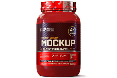 2 lbs Whey Protein Jar Mockup | Vol. A2-Pro amazon mockup label design label mockup mockup next gen mockup nutrition packaging design packaging mockup premium mockup product rendering protein jar realistic mockup supplement whey protein whey protein jar mockup