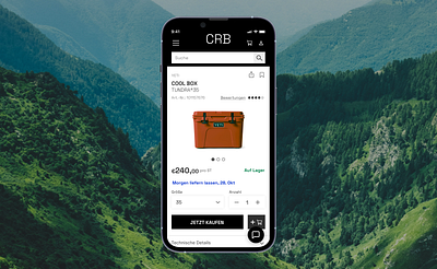 Outdoors Store - Product Page - Mobile App