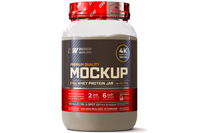 2 lbs Whey Protein Jar Mockup | Vol. A3-Pro amazon mockup label design label mockup mockup next gen mockup nutrition packaging design packaging mockup premium mockup product rendering protein jar realistic mockup supplement whey protein whey protein jar mockup