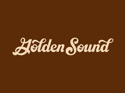 Golden Sound badge bar branding cocktail golden groovy illustration ligature lockup logo modern nashville record restaurant script sound typography
