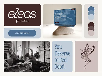 Eleos Pilates visual identity brand design branding design graphic design illustration logo logo design pilates typography visual identity