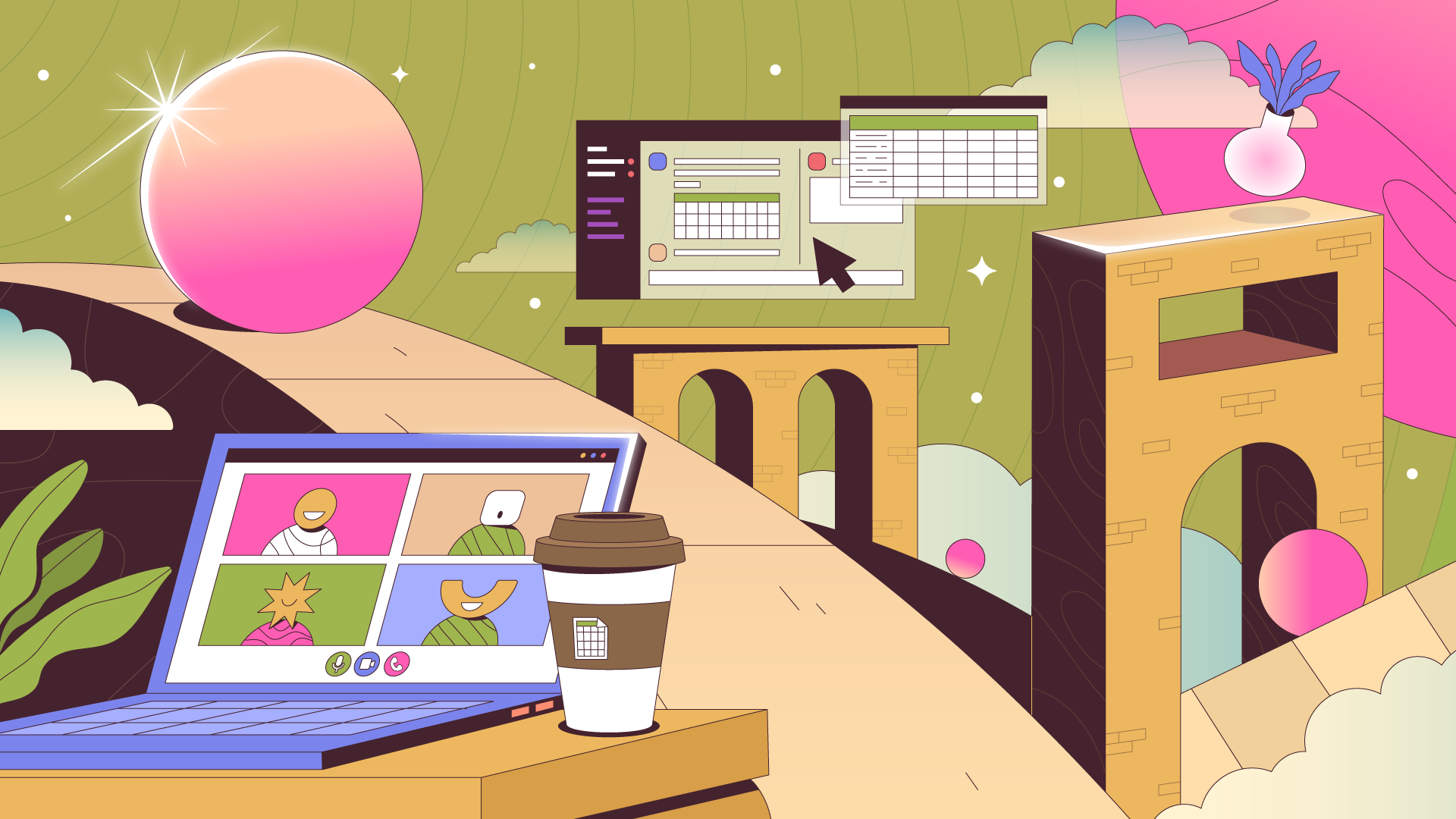 Go Team, Go ! 2d animation branding computer design illustration motion design motion graphics producer scrolling slack thelittlelabs