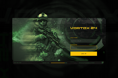 Vortex 24 blur brian white futuristic green interface loading soldier technical ui user interface vortex yellow