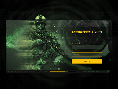 Vortex 24 blur brian white futuristic green interface loading soldier technical ui user interface vortex yellow