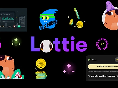 Lottie Animations 2d animation app development branding capybara character character design coins design game development gif illustration interactive logo lottie thelittlelabs ui web web animation