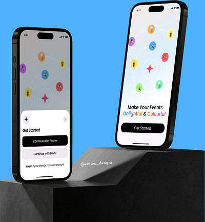 A mobile app for an event planning brand app design mobile app design mobile design party brand product design ui uidesign uidesigner uiux