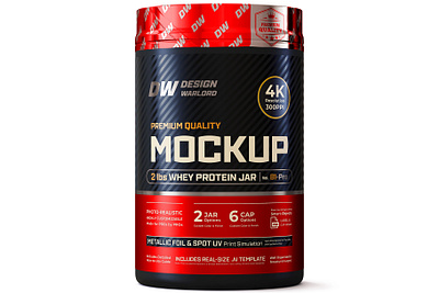 2 lbs Whey Protein Jar Mockup | Vol. B1-Pro amazon mockup label design label mockup mockup next gen mockup nutrition packaging design packaging mockup premium mockup product rendering protein jar realistic mockup supplement whey protein whey protein jar mockup