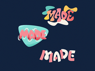 MADE logotype - 3 ways branding custom type illustration lettering logo logotype typography