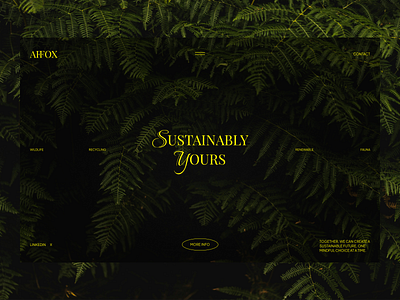 Affox - Sustainable Living branding clean creative forest home page modern nature typeface typographies ui ui design uiux web web design website