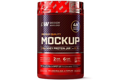 2 lbs Whey Protein Jar Mockup | Vol. B2-Pro amazon mockup label design label mockup mockup next gen mockup nutrition packaging design packaging mockup premium mockup product rendering protein jar realistic mockup supplement whey protein whey protein jar mockup