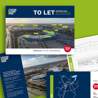 Teesside Leisure Park Commercial Property Brochure brochure brochure design commercial property map design page layout property