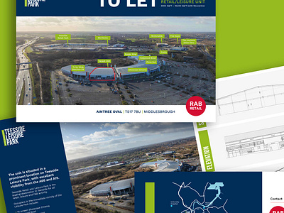 Teesside Leisure Park Commercial Property Brochure brochure brochure design commercial property map design page layout property