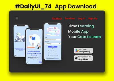 #DailyUI_074 - App Download graphic design ui