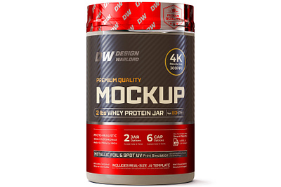 2 lbs Whey Protein Jar Mockup | Vol. B3-Pro amazon mockup label design label mockup mockup next gen mockup nutrition packaging design packaging mockup premium mockup product rendering protein jar realistic mockup supplement whey protein whey protein jar mockup