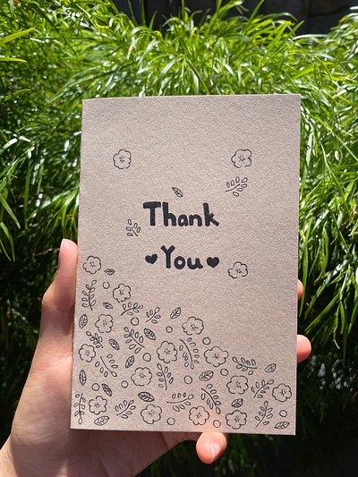 Thank you design greeting cards illustration