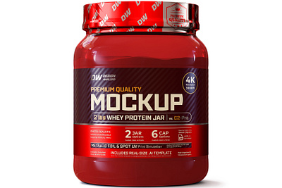 2 lbs Whey Protein Jar Mockup | Vol. C2-Pro amazon mockup label design label mockup mockup next gen mockup nutrition packaging design packaging mockup premium mockup product rendering protein jar realistic mockup supplement whey protein whey protein jar mockup