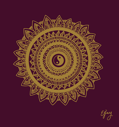 Mandala - t-shirt design hippie design illustration mandala mandala art procreate