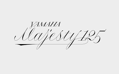 Yamaha Majesty 125 calligraphy calligraphy logo et lettering evgeny tkhorzhevsky hand lettering logo lettering lettering logo logo type design typography