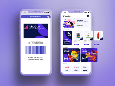 Grocery Store Discount Card UI app design card card design discount food groceries grocery store home page design interface design purple pallete shopping app ui ux watermelon