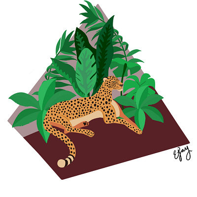 Lazy Sunday Leopard t-shirt design animal art illustration leopard leopard design procreate t shirt design