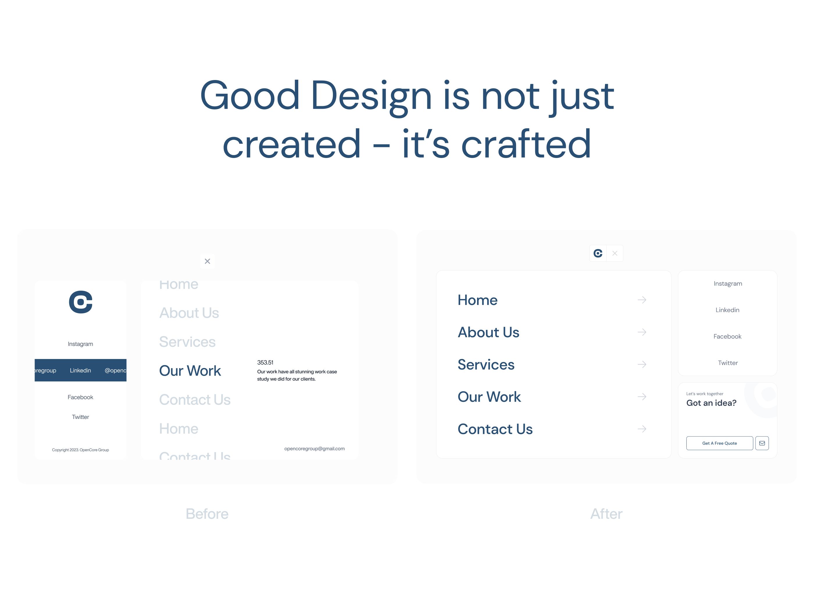 OpenCore - Landing Page Menu UI UX Design by Sameer Siddiqui on Dribbble
