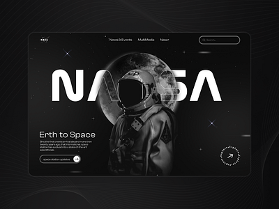 Landing Page - NASA Redesign 🌔 graphic design ui