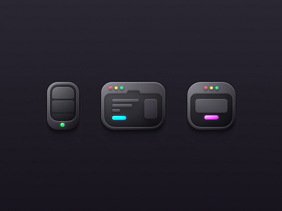 viewport icons aesthetic blue dark dark mode figma icon iconography pink portfolio sexy ui viewport