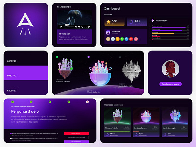 E-learning Platform UI Components - VIDDIA & ANAVE components e learning interface landing page lms platform purple site streaming platform ui ui components ui ux ux webdesign website