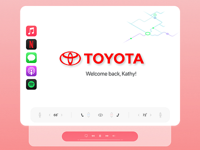 Toyota Interface Redesigned appdesign graphic design toyota toyotatouchscreen toyotaui ui uiuxdesign ux
