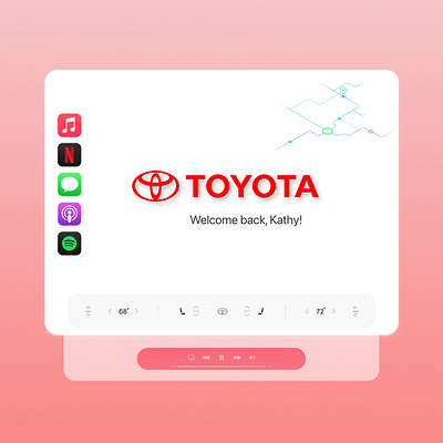 Toyota Interface Redesigned appdesign graphic design toyota toyotatouchscreen toyotaui ui uiuxdesign ux