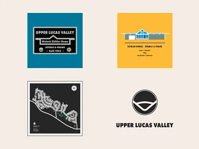Upper Lucas Valley Eichler Homes community - custom artwork architecture california design package house drawing house illustration identity design logo logo design map design map illustration mid century modern mockups signage design vector art vector illustration
