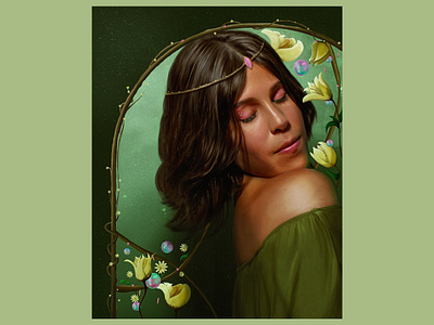 Xime Astral digital paint flowers