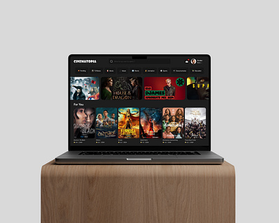 Cinematopia TV App dark mode design product design tv app ui user experience user interface ux