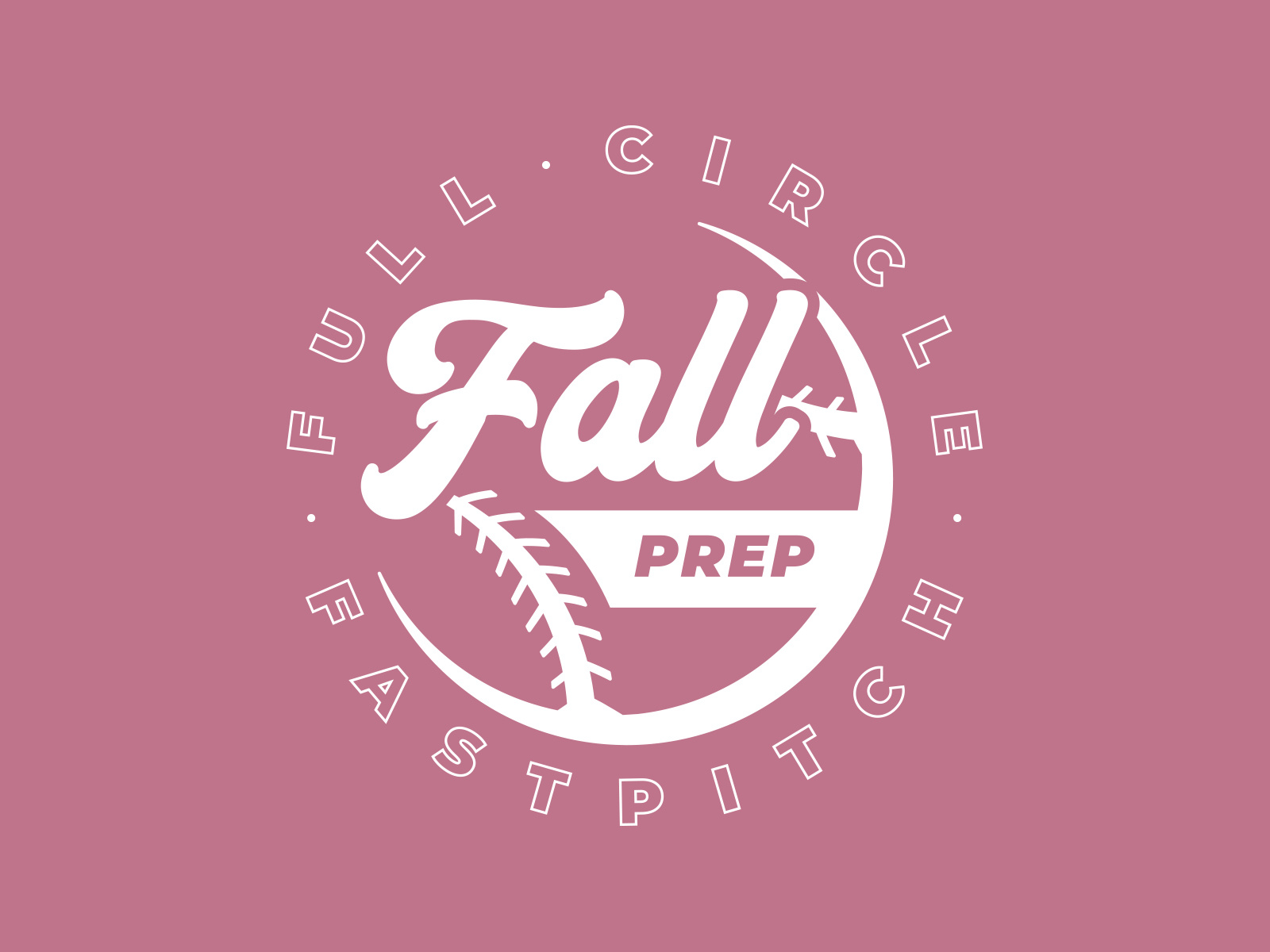 Softball Fall Prep Badge Design baseball baseball logo fall iowa pitcher pitching softball softball logo sports badge sports logo