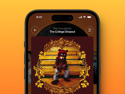 Music Player App app design kanye west mobile music music player player ui ux