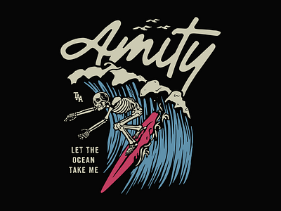 The Amity Affliction - Let The Ocean Take Me Merch art design graphicdesign illustration merch merch band merchdesign surf