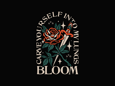 Bloom Merch design graphicdesign illustration merch merch band merch design oldschool tattoo