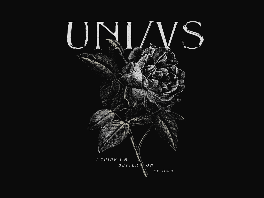 UNI/VS Merch Design apparel design graphicdesign illustration logo merch merch band vintage